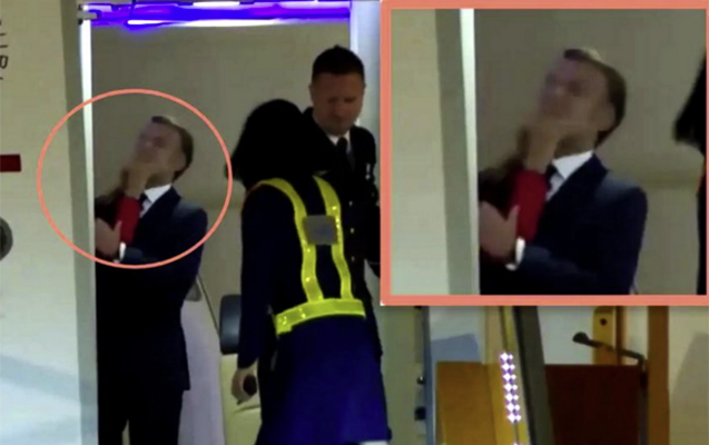 Makron arvadının ona şillə vurmasından danışdı