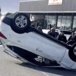 Piyadanı vurmaq istəmədi, maşını aşırdı 
 - Video